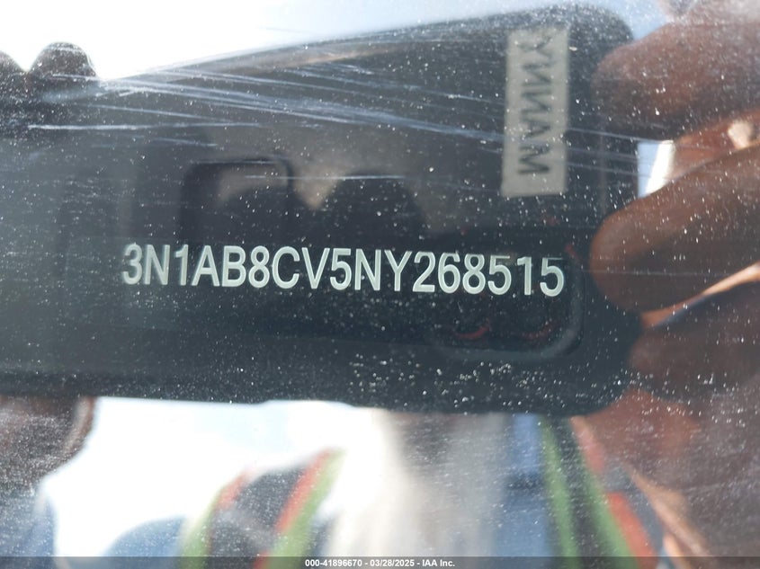 2022 NISSAN SENTRA VIN: 3N1AB8CV5NY268515