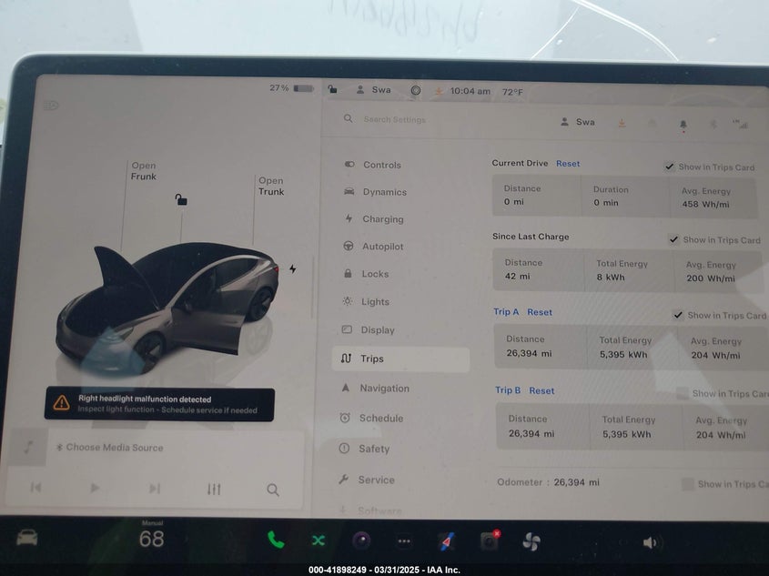 2023 TESLA MODEL 3 VIN: 5YJ3E1EA7PF642913