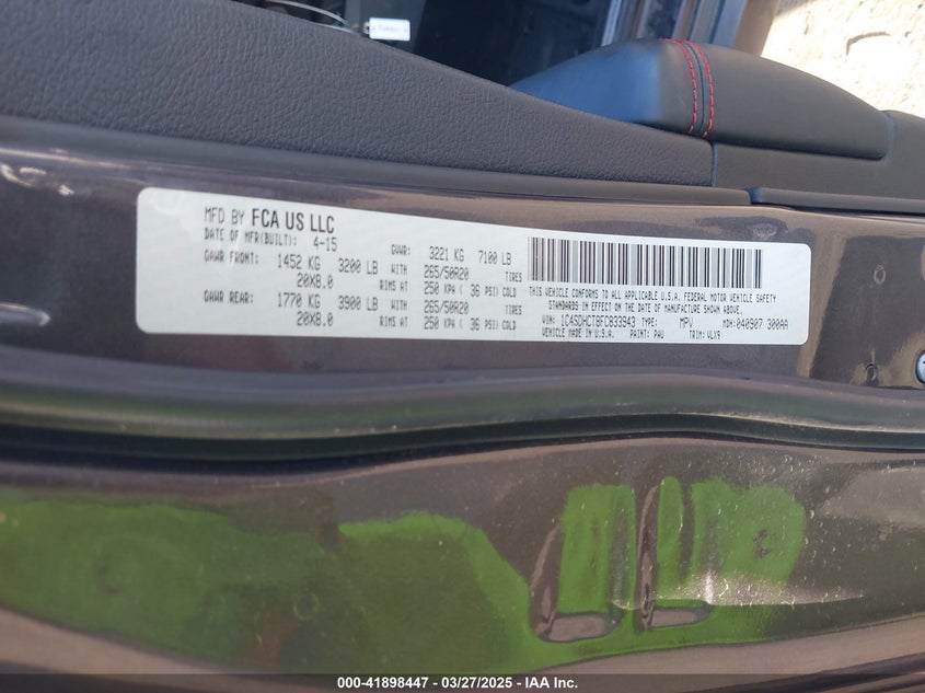 2015 DODGE DURANGO R/T - 1C4SDHCT8FC833943