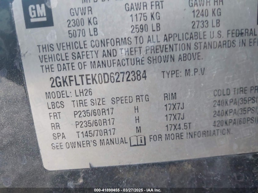 2013 GMC TERRAIN SLE-2 - 2GKFLTEK0D6272384