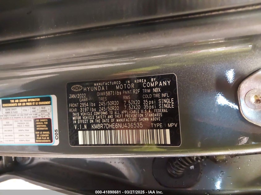 2022 HYUNDAI PALISADE CALLIGRAPHY - KM8R7DHE6NU436535