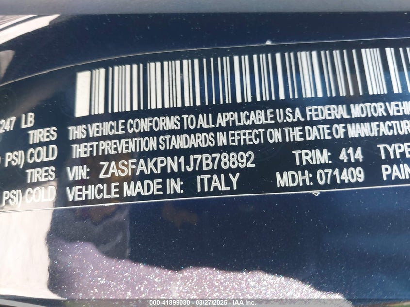 2018 ALFA ROMEO STELVIO SPORT AWD - ZASFAKPN1J7B78892