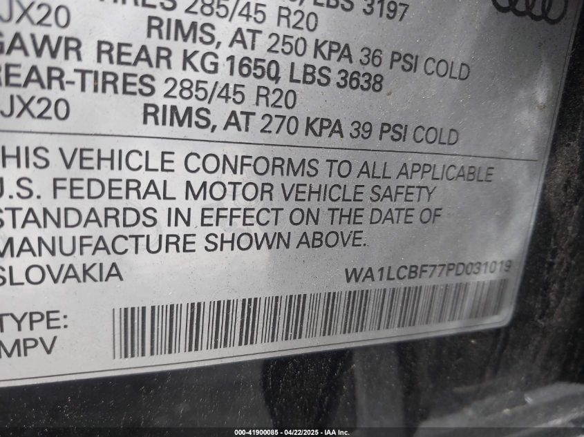 2023 Audi Q7 - WA1LCBF77PD031019