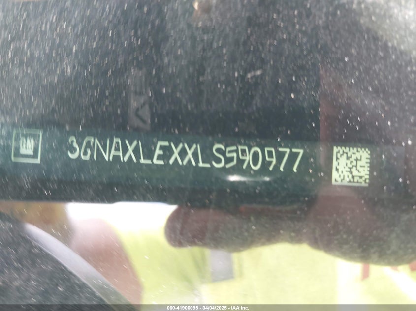 2020 CHEV EQUINOX LT2 FWD VIN: 3GNAXLEXXLS590977