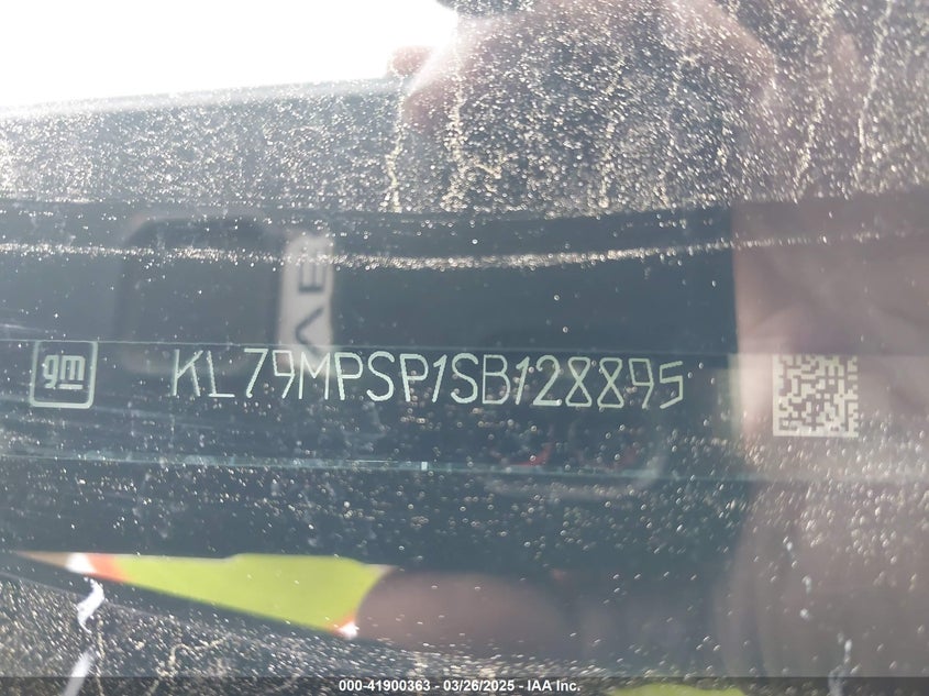 VIN KL79MPSP1SB128895 2025 CHEVROLET TRAILBLAZER FWD LT