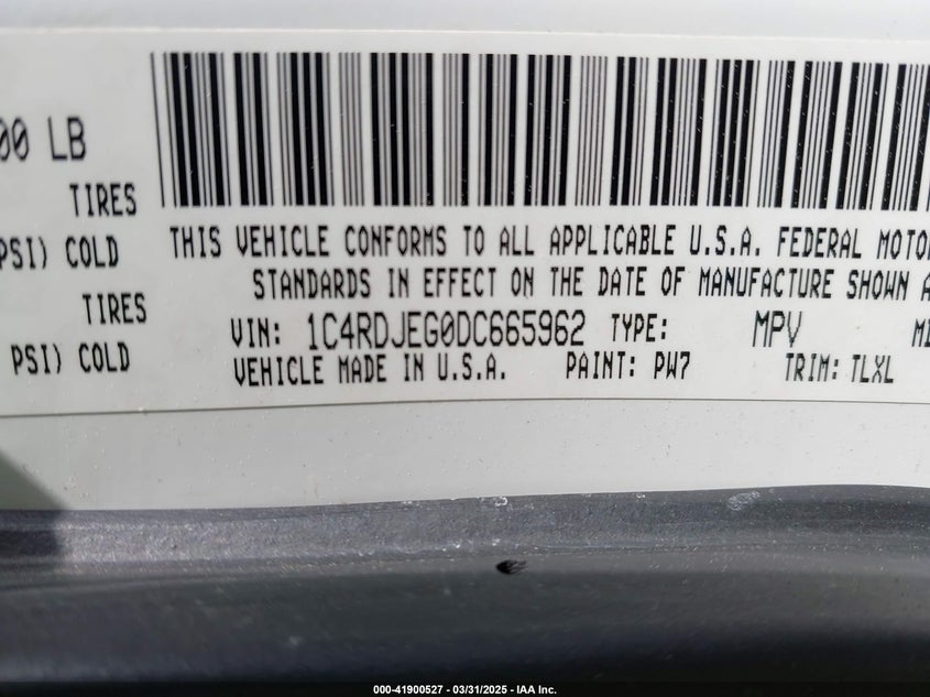 2013 DODGE DURANGO CITADEL - 1C4RDJEG0DC665962