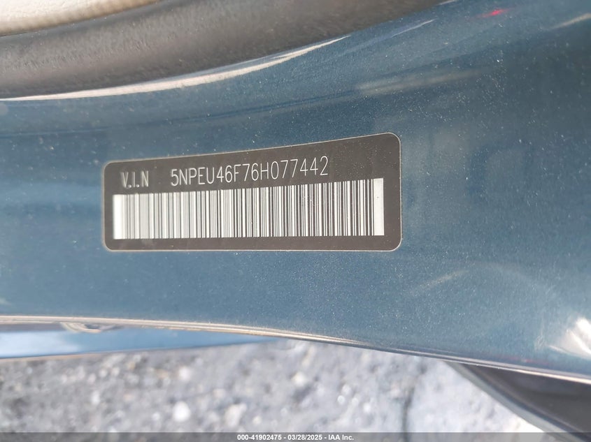 2006 HYUNDAI SONATA VIN: 5NPEU46F76H077442