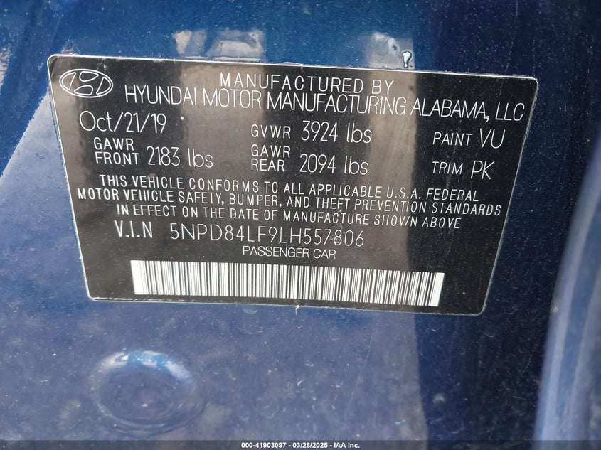 2020 HYUNDAI ELANTRA SEL - 5NPD84LF9LH557806