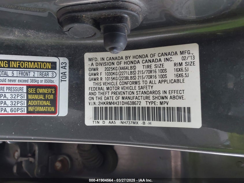 2013 HONDA CR-V LX - 2HKRM4H31DH638672