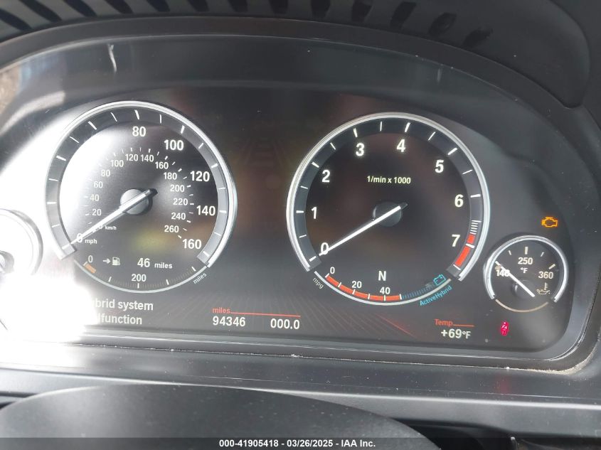 2011 BMW Activehybrid 750 VIN: WBAKX6C51BC197063 Lot: 41905418