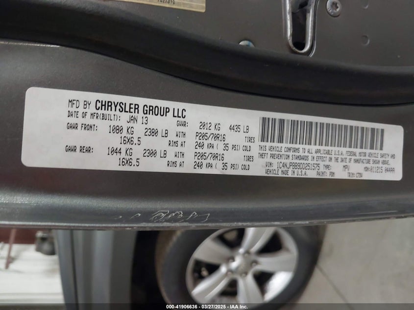 2013 JEEP PATRIOT SPORT - 1C4NJPBB9DD251575