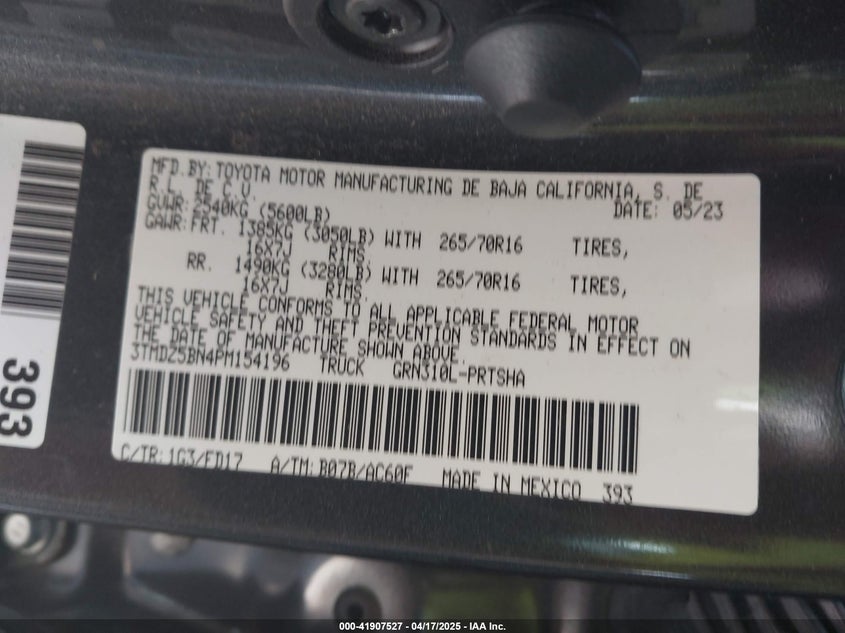 2023 TOYOTA TACOMA TRD OFF ROAD - 3TMDZ5BN4PM154196