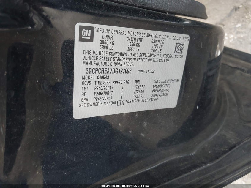 2013 CHEVROLET SILVERADO 1500 LS - 3GCPCREA7DG127096