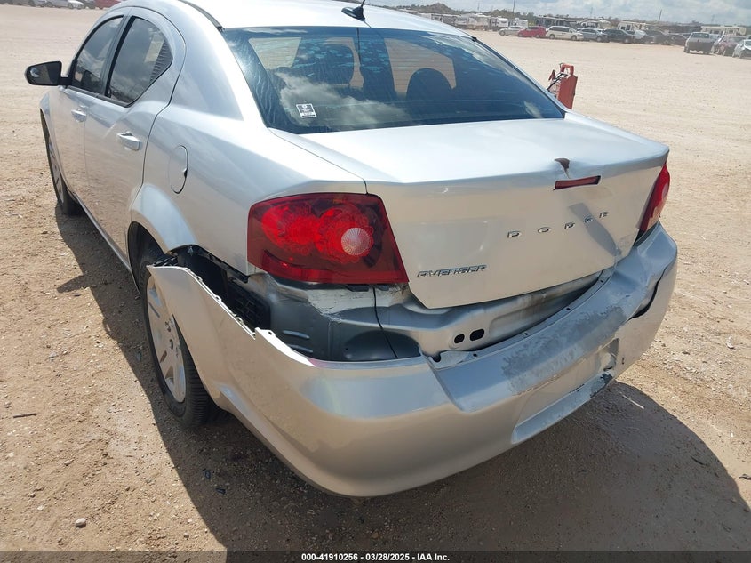 2012 DODGE AVENGER VIN: 1C3CDZAB0CN168254