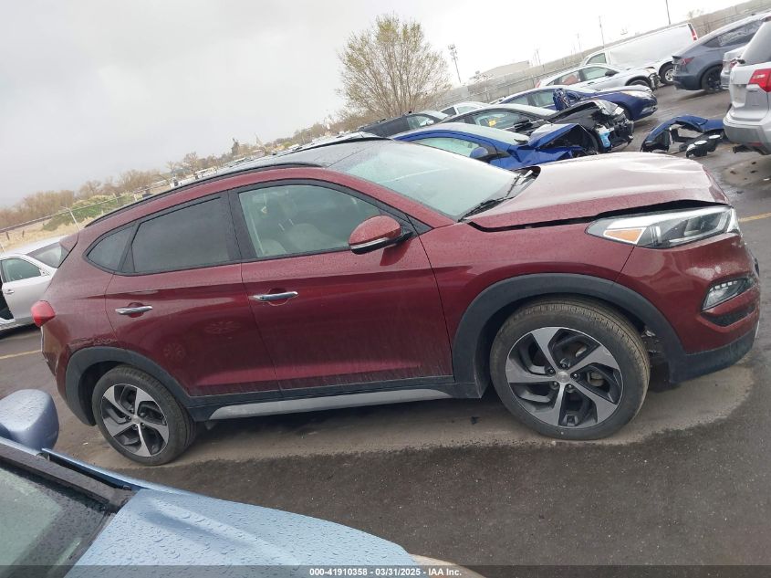 2017 Hyundai Tucson Limited VIN: KM8J3CA23HU498434 Lot: 41910358
