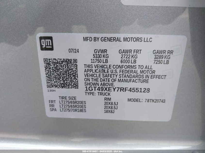 2024 GMC Sierra - 1GT49XEY7RF455128