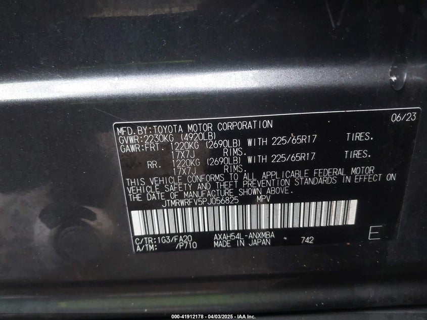 2023 TOYOTA RAV4 HYBRID XLE - JTMRWRFV5PJ056825