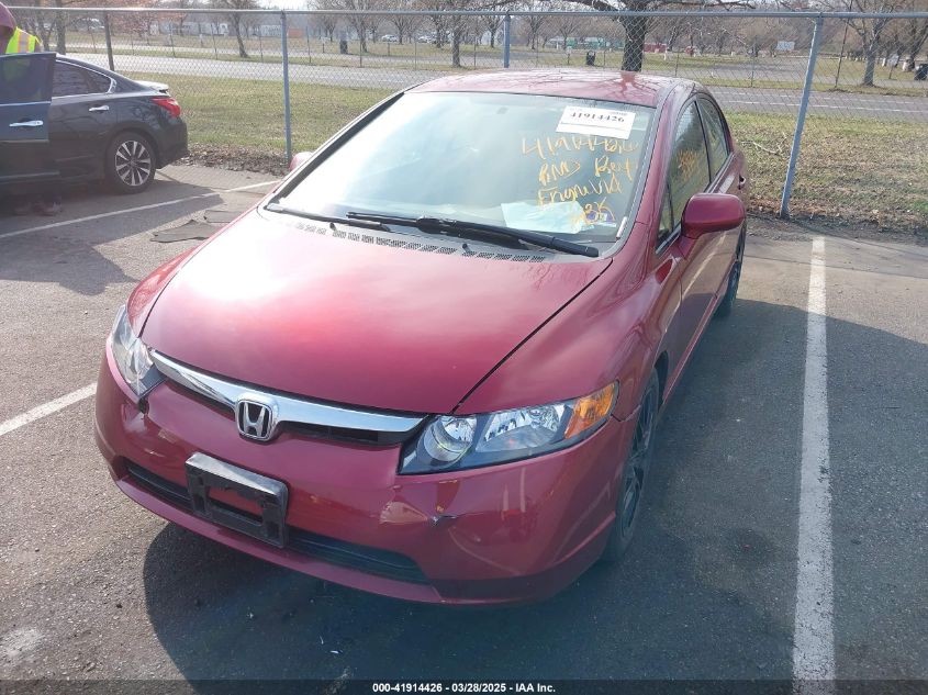 2007 Honda Civic Lx VIN: 2HGFA16567H507833 Lot: 41914426