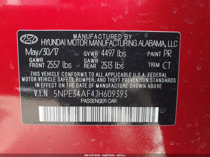 2018 HYUNDAI SONATA SPORT - 5NPE34AF4JH609393