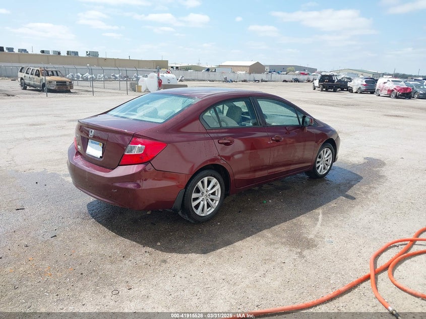 2012 HONDA CIVIC VIN: 2HGFB2F86CH606269
