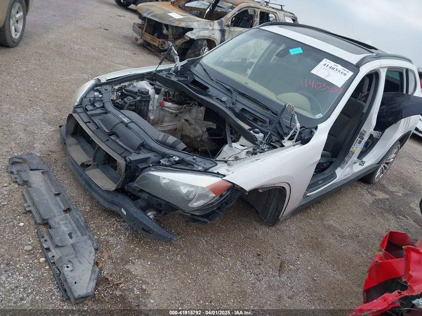 2014 BMW X1 xDrive28I white suv gasoline WBAVL1C57EVY21646 photo #3