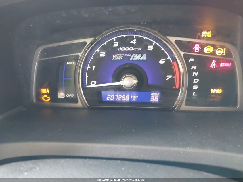 2008 HONDA CIVIC HYBRID VIN: JHMFA36288S028290