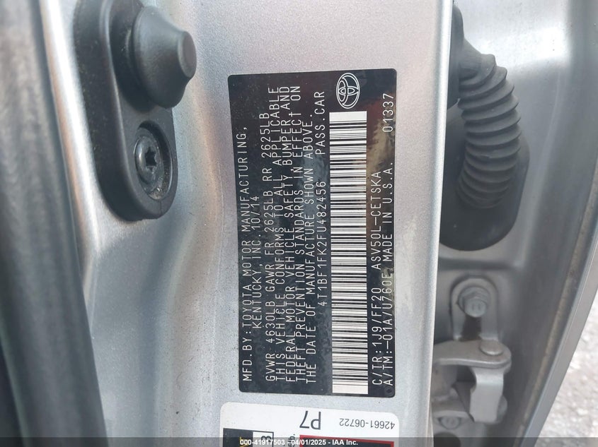 2015 TOYOTA CAMRY SE - 4T1BF1FK2FU482456