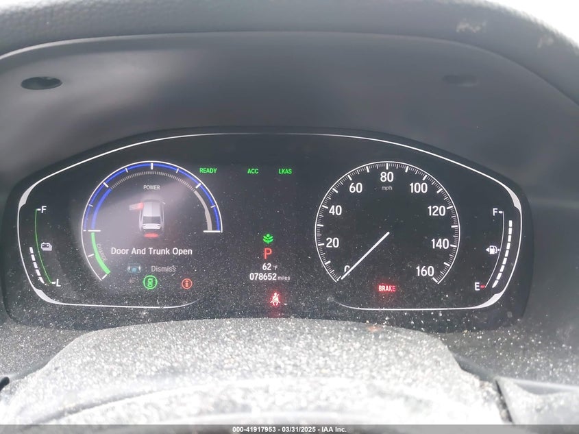 2018 HONDA ACCORD HYBRID VIN: 1HGCV3F44JA017181