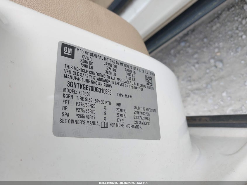 2013 CHEVROLET AVALANCHE LTZ - 3GNTKGE70DG310888