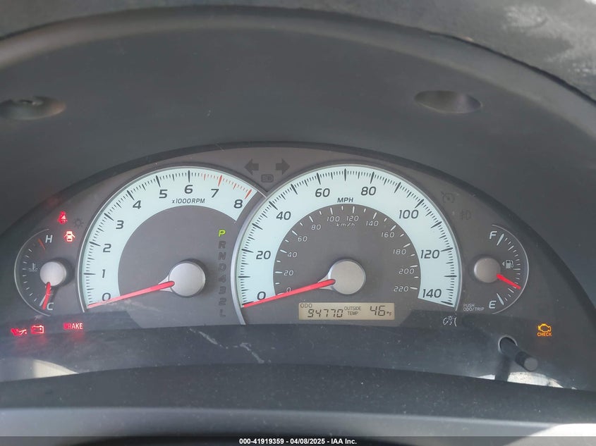 2008 TOYOTA CAMRY VIN: 4T1BE46K18U239051