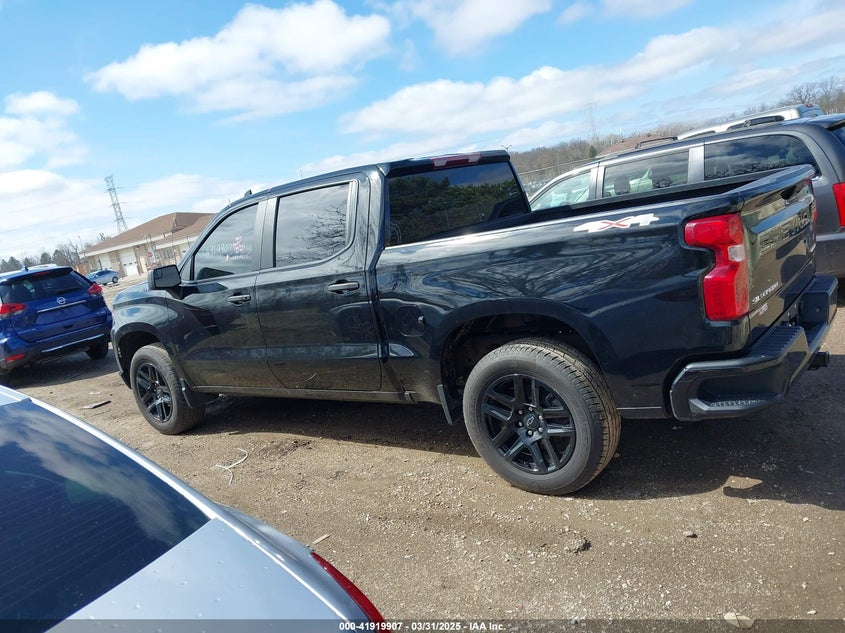 VIN 1GCPDBEK1NZ621341 2022 CHEVROLET SILVERADO 1500 4WD  SHORT BED CUSTOM