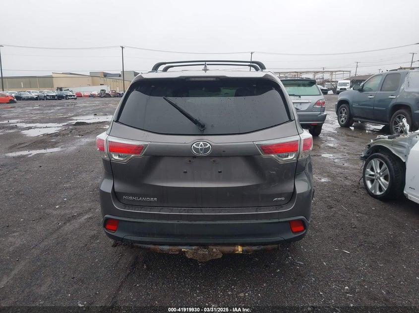 2016 TOYOTA HIGHLANDER XLE V6 - 5TDJKRFH4GS249943