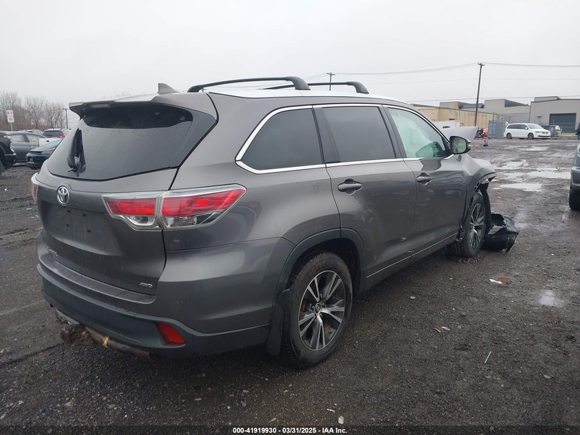2016 TOYOTA HIGHLANDER XLE V6 - 5TDJKRFH4GS249943