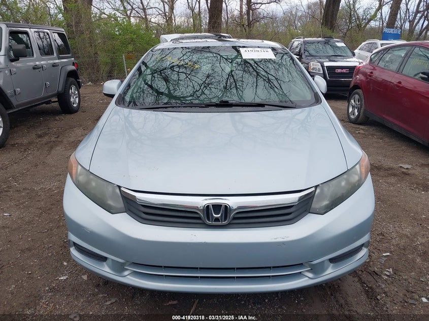 2012 HONDA CIVIC VIN: 2HGFB2F82CH506220