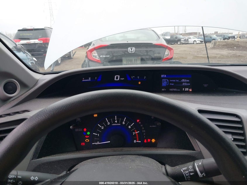 2012 HONDA CIVIC VIN: 2HGFB2F82CH506220