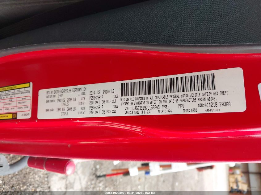 2007 Jeep Wrangler Unlimited X VIN: 1J4GB39197L150245 Lot: 41920390