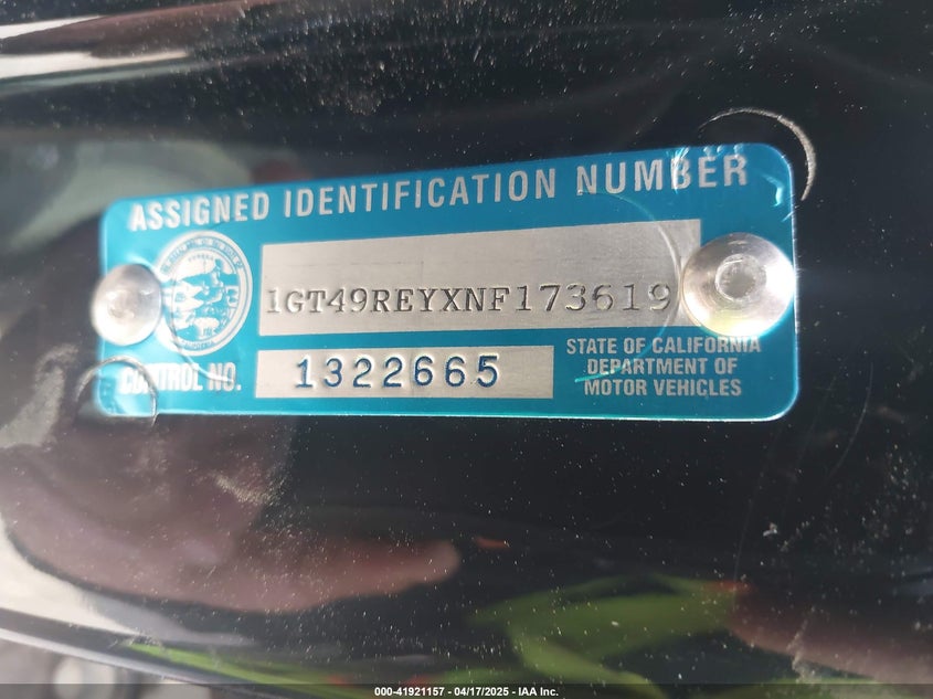 2022 GMC Sierra 2500Hd 4Wd Standard Bed Denali VIN: 1GT49REYXNF173619 Lot: 41921157