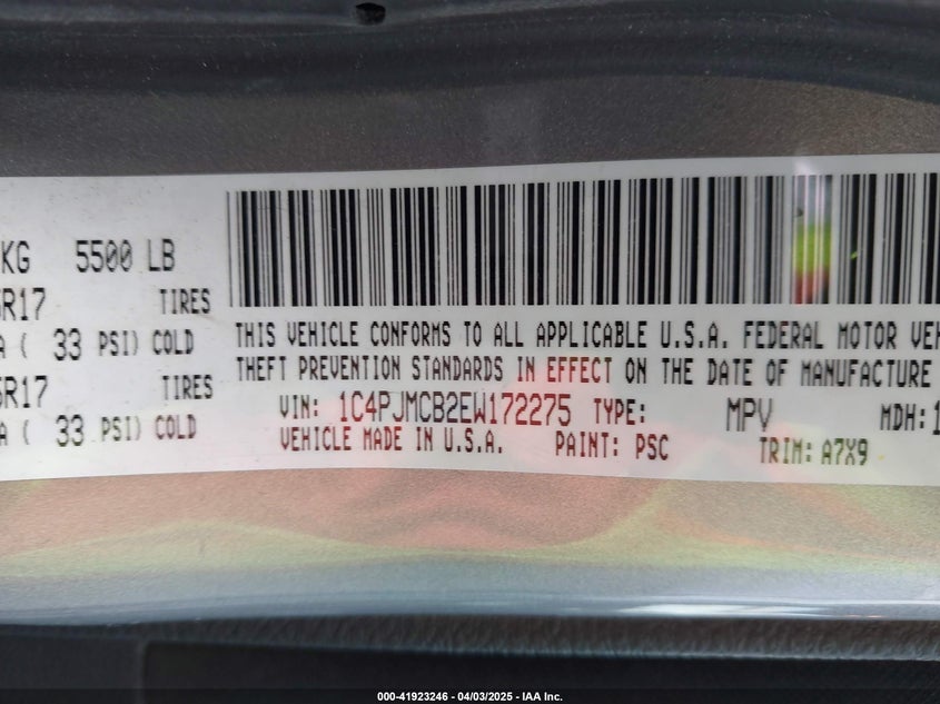 2014 JEEP CHEROKEE LATITUDE - 1C4PJMCB2EW172275