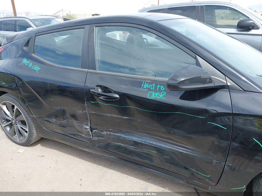 2019 HYUNDAI VELOSTER VIN: KMHTG6AF6KU007430