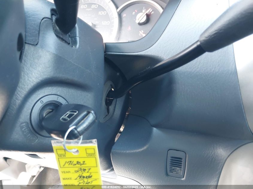 2007 Honda Pilot Ex-L VIN: 2HKYF18567H506484 Lot: 41924092