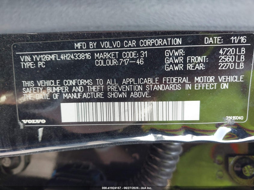 2017 VOLVO S60 T5 DYNAMIC - YV126MFL4H2433816