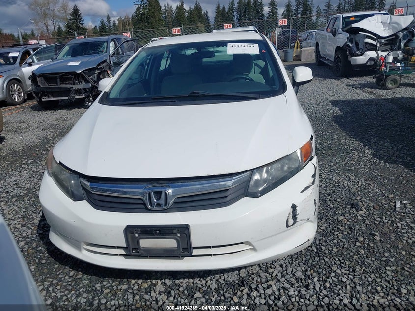 2012 HONDA CIVIC VIN: 19XFB2F51CE383090