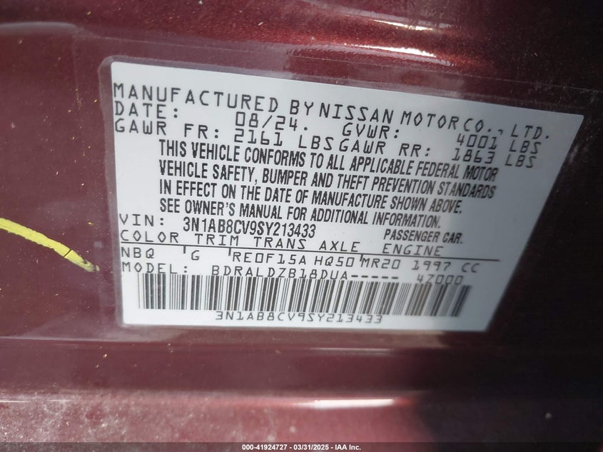 2022 NISSAN SENTRA VIN: 3N1AB8DV5NY311006