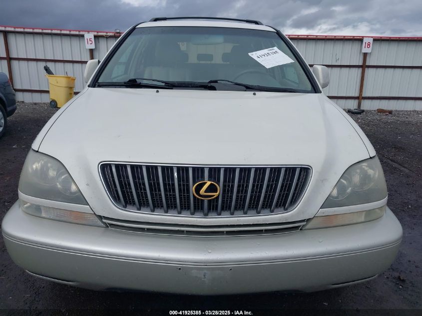 2000 Lexus Rx 300 VIN: JT6HF10UXY0158639 Lot: 41925385