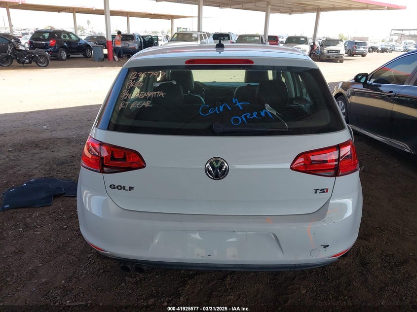 2015 VOLKSWAGEN GOLF VIN: 3VW117AU2FM067634