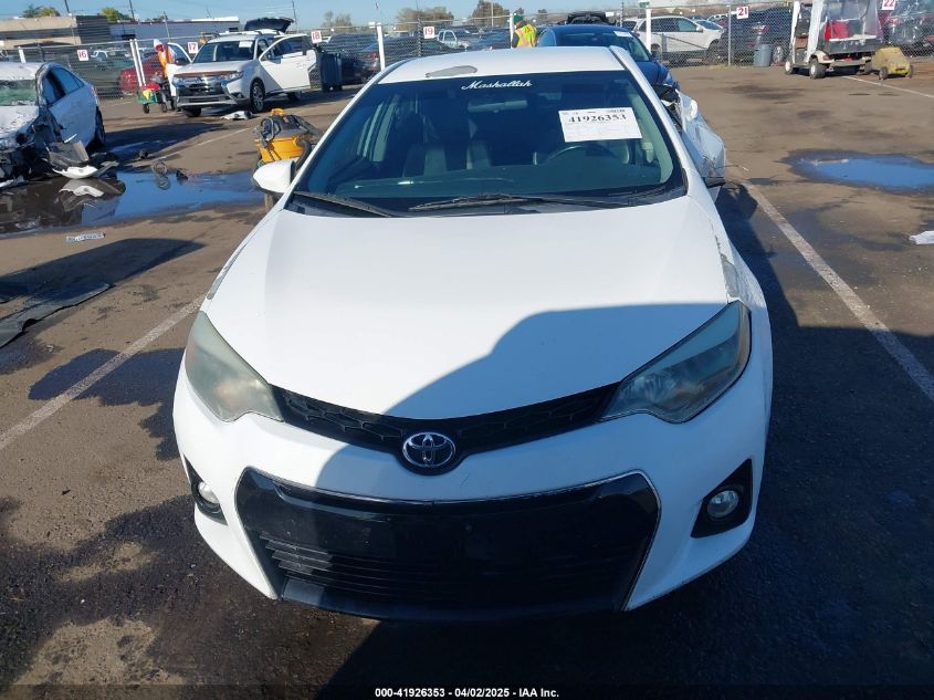 2015 Toyota Corolla S Plus VIN: 5YFBURHE7FP351939 Lot: 41926353