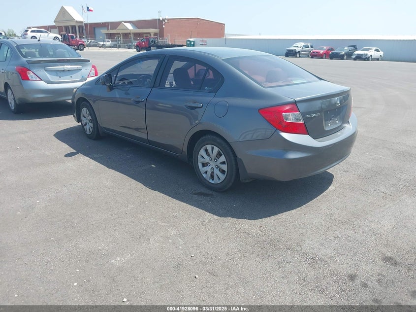 2012 HONDA CIVIC VIN: 19XFB2E53CE042601