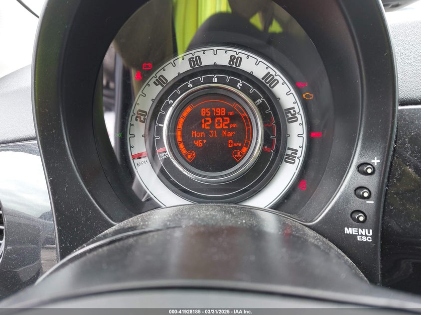 2012 FIAT 500 VIN: 3C3CFFAR9CT363811