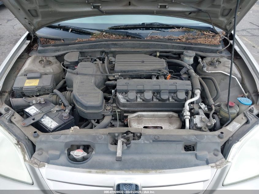 2003 Honda Civic Lx VIN: 2HGES16593H590421 Lot: 41928532