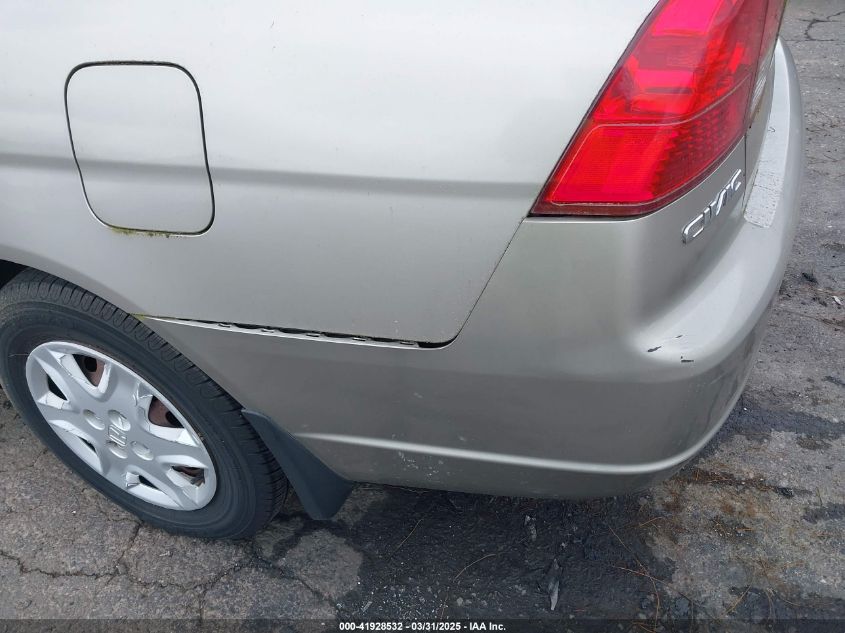 2003 Honda Civic Lx VIN: 2HGES16593H590421 Lot: 41928532